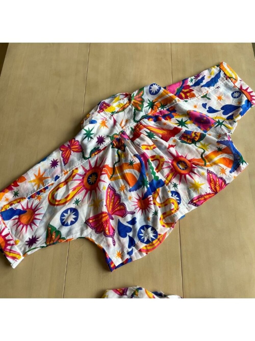 Entire Closet $5! Violet Sky Matching Two Piece Shorts & Crop Button Down Shirt - Picture 7 of 15